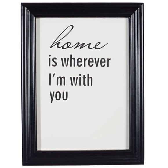NEW Farmhouse Script HOME Framed Print Shabby Chic Decor Cottagecore - Picture 1 of 1